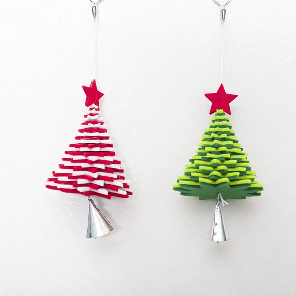 Рождественский фланель колокольчики украшения творческий Рождественская елка