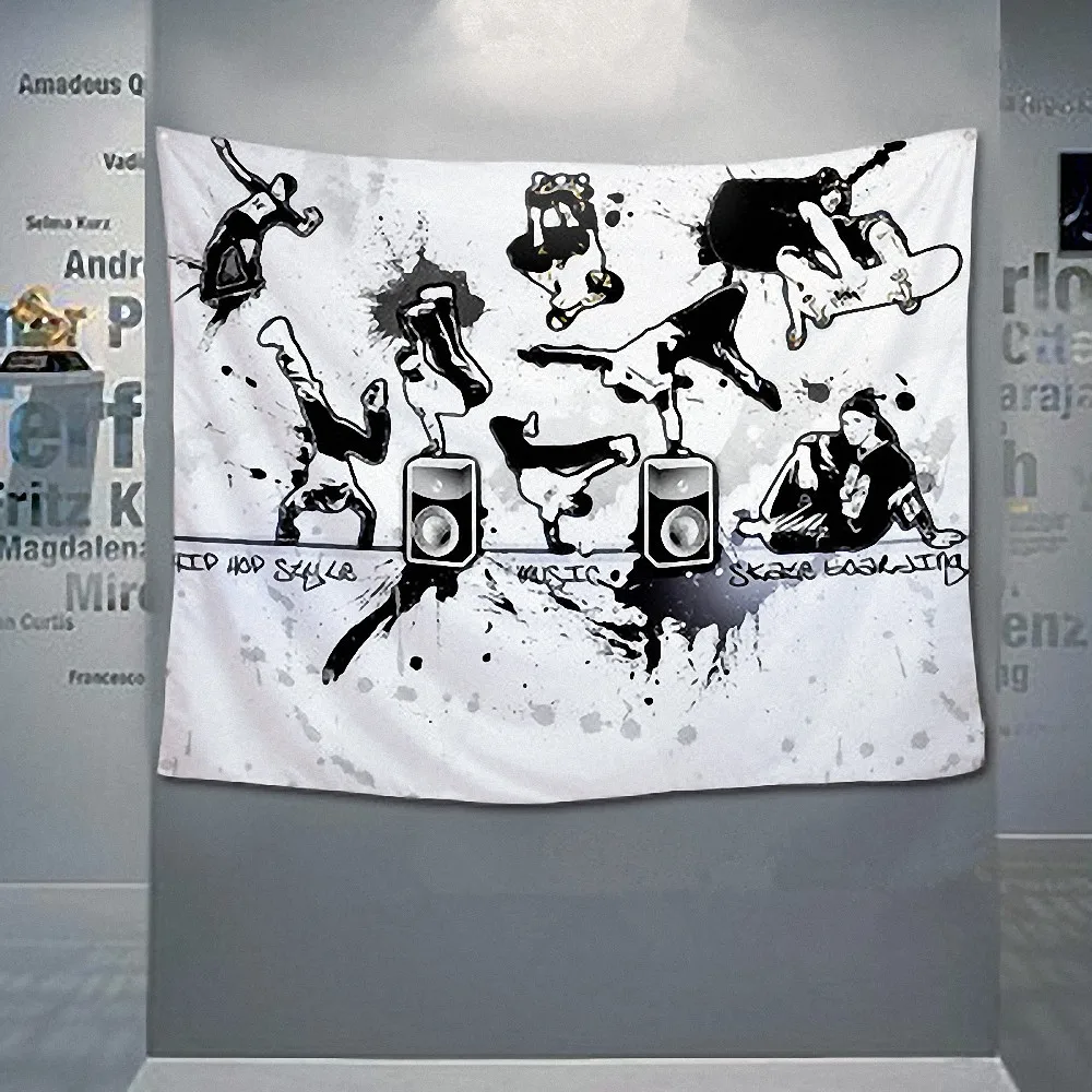 

Hip hop\ Jazz\Reggae\Rock\Heavy metal Music Poster Retro Flag Banner Tapestry Cloth Art Wall Sticker Bar Bedroom Home Decor