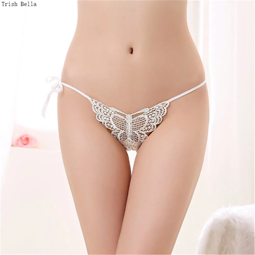 

Кружевные Прозрачные полые односторонние бандажные бабочки, женское эротическое нижнее белье