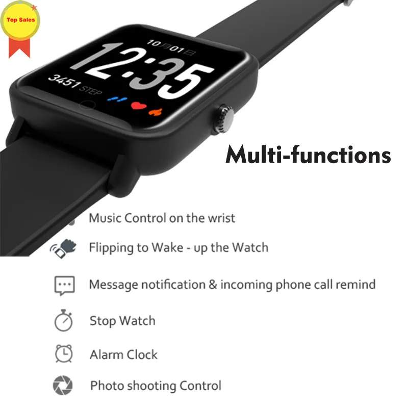 Smart Bracelet IP67 waterproof Watch Alarm Clock Activity Tracker Wristband Heart Rate BPM Monitor Band for IOS iphone Android |