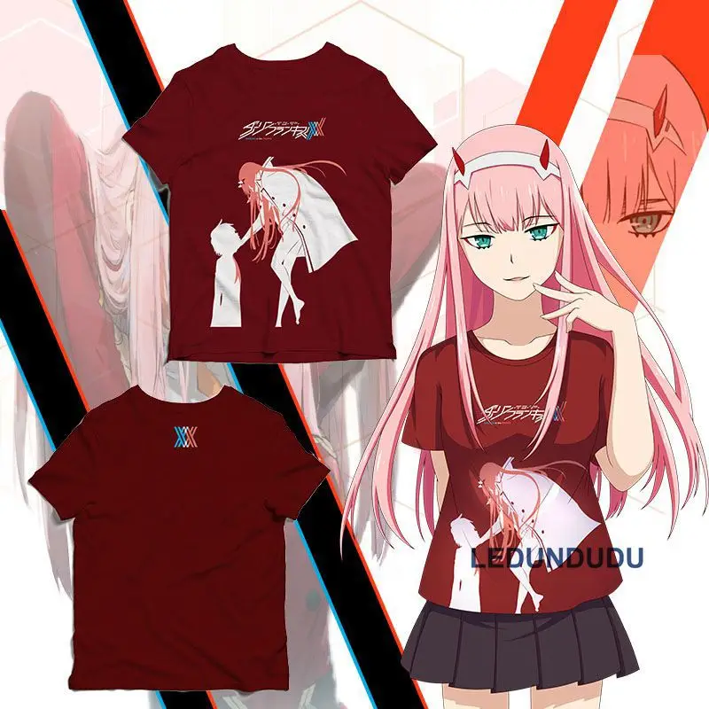 DARLING in the FRANXX Zero Two футболки с принтом женские и мужские коротким рукавом летние