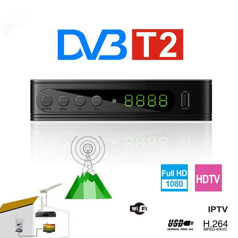 1 комплект, новинка, DVB-T2, 115, мини, Full HD, цифровой ТВ-приставка, ЕС штекер, спутниковая телевизионная приставка, ТВ приемник