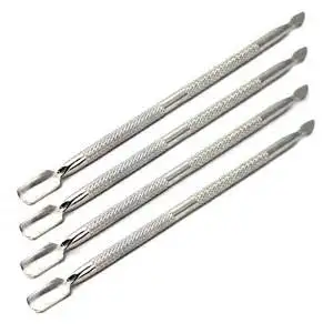 

20PCS/Lot 2Ways Cuticle Pusher Remover Finger Dead Skin Push Nail Cuticle Pusher Health Care Manicure Pedicure Tool, KUM14