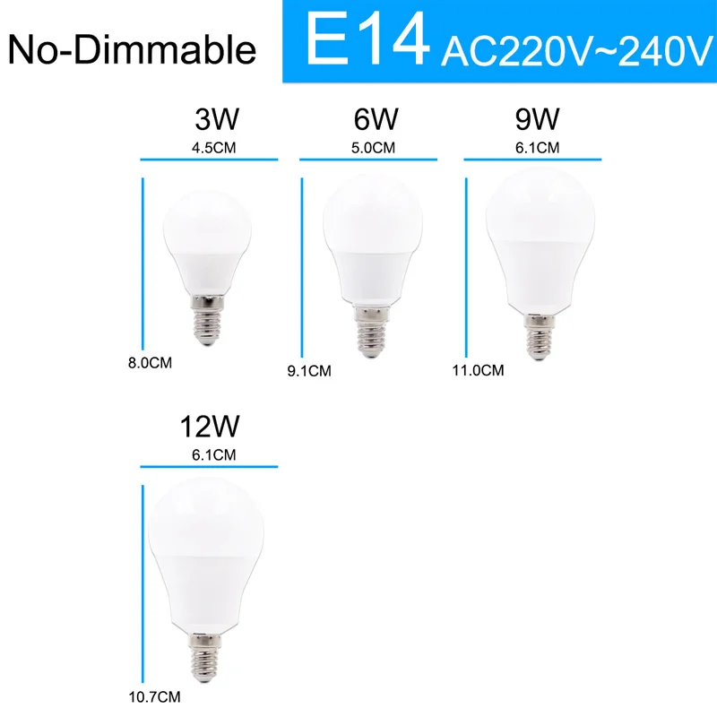 GreenEye 4 шт. светодиодный светильник E14 E27 3 Вт 5 7 9 12 15 AC 220 В 240 в настоящий Lumiere Bombilla