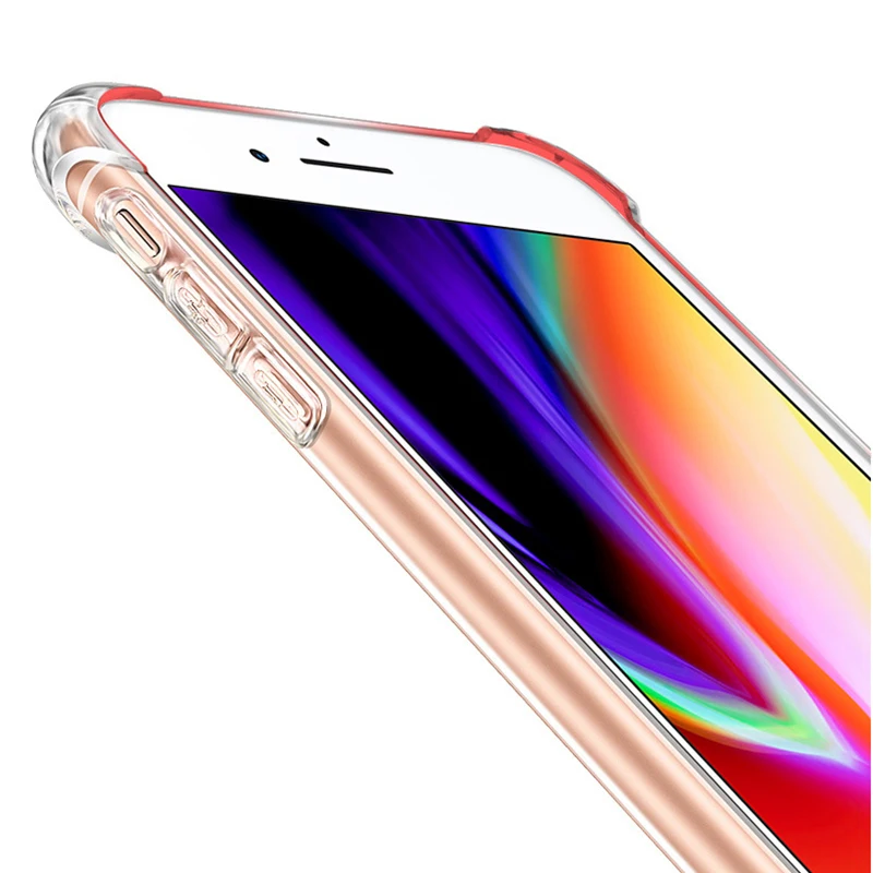 Прозрачный мягкий силиконовый чехол для iPhone XS MAX XR 7 8 Plus ударопрочный из ТПУ 5 5S 6 6s|