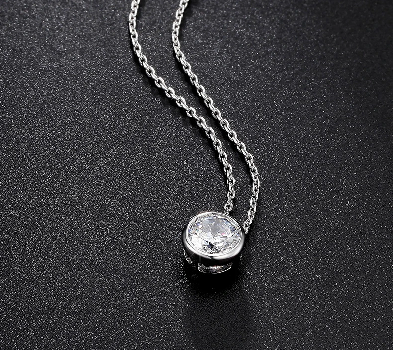 Фирменный дизайн простой стиль белый золотой цвет 1.25ct прозрачный Круглый фианит