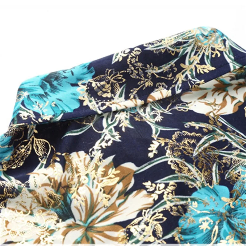 

2019 Mens Mens Shirts Casual Big Size Floral Print Loose Short Sleeves Hawaiian Shirts