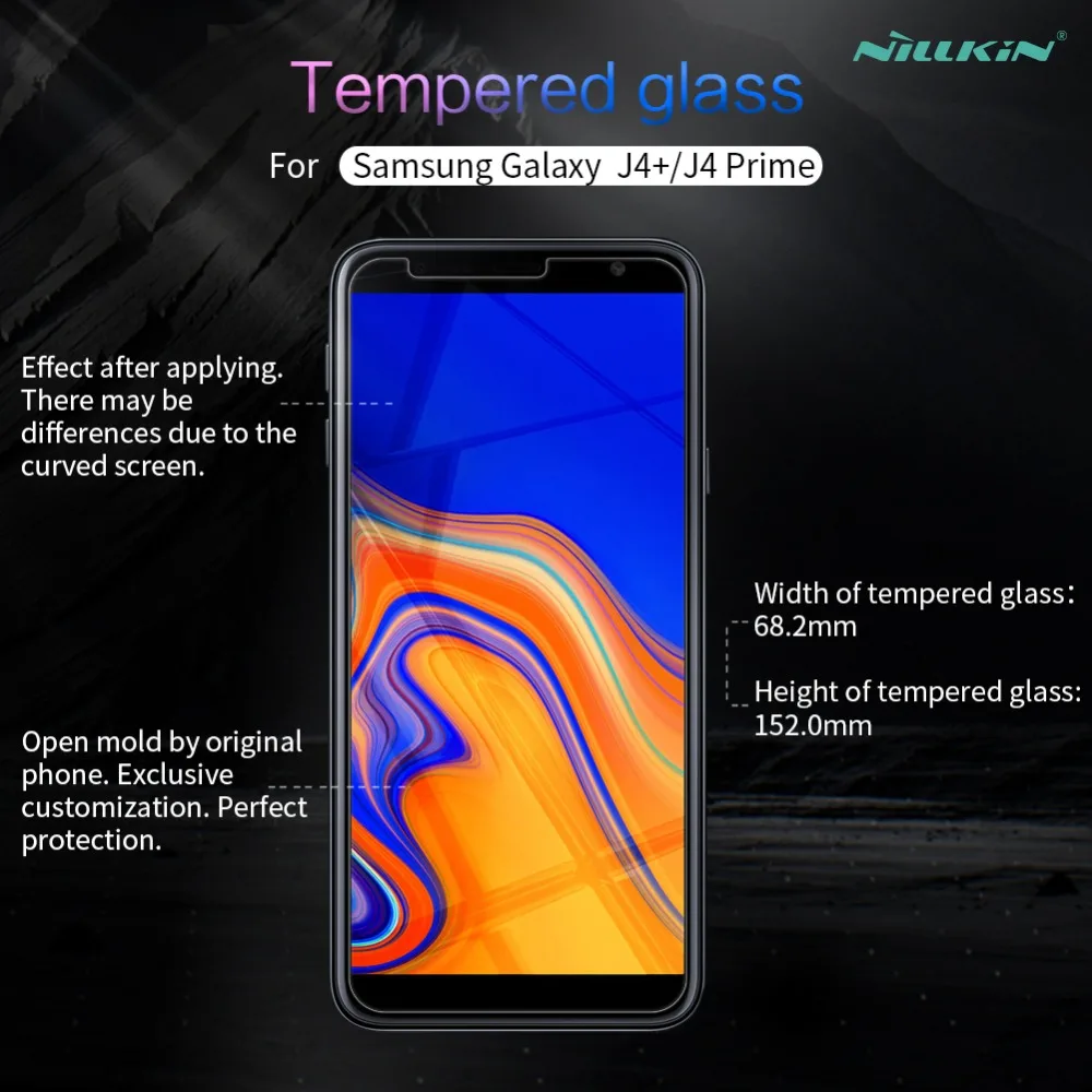 10pcs For Samsung Galaxy J4 Plus Tempered Glass Nillkin for Prime Screen Protector Amazing H Anti-Explosion premium version | Мобильные