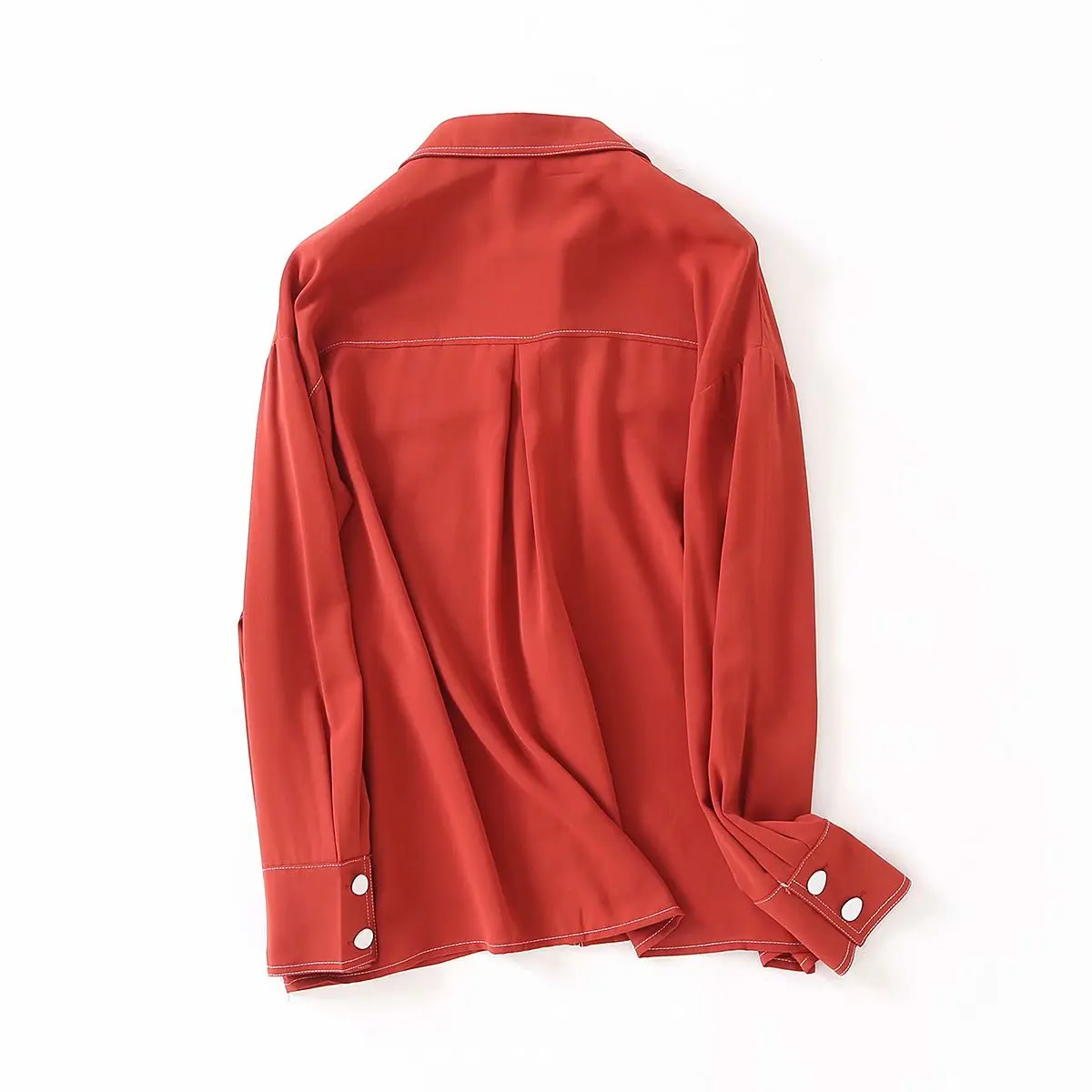 2019 Весна и лето новый внешний сплошной цветной лацкан карман футболка для