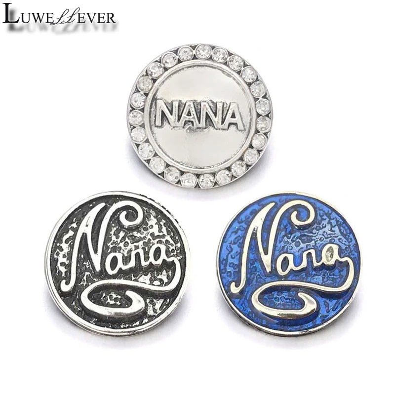 Металлическая кнопка-застежка для браслета и ожерелья, 18 мм