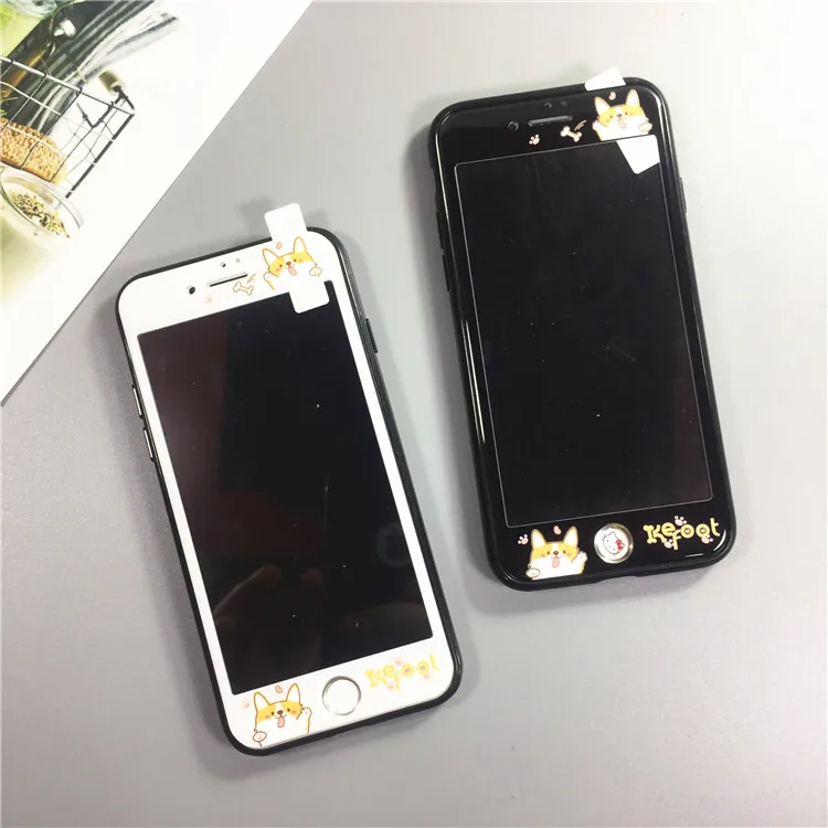 Для iphone 8 8Plus 3D Welsh Corgi dog чехол для телефона s + пленка экрана из закаленного стекла 6