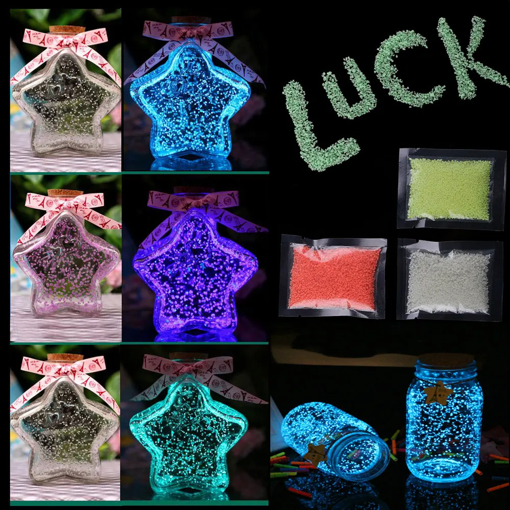 Светящийся песок камни светятся в темноте декоративный Люминесцентная песка для
