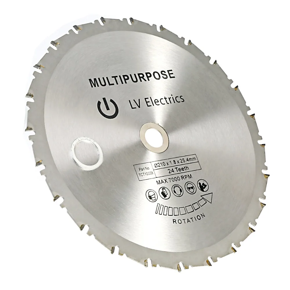

210mm Circular Saw Blade Disc For Rage Rage 25.4mm Bore Evolution Multipurpose saw blad