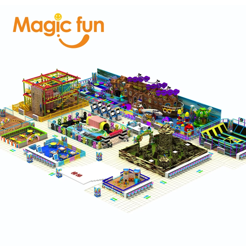 Детская игровая площадка Magic Fun, горка из пластика, оборудование для развлечений на открытом воздухе, большой задний двор