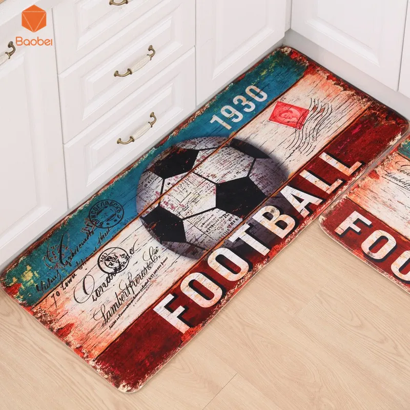 Футбольный Ретро Коврик для двери Alfombras зал ванная комната KitchenHome коврик