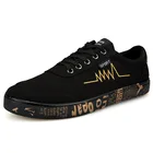 Кеды мужские с низким верхом, холщовые кроссовки, на шнуровке, повседневная обувь для прогулок, плоская подошва, черные, 2021