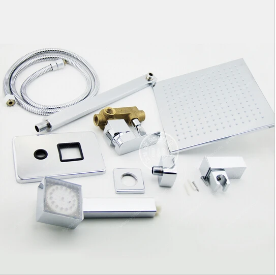 

2016 high quality Luxury led right 8 inch Brass Chromed for the bathroom rain shower head BR-LED88