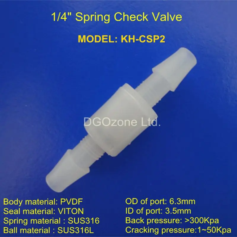 PVDF пластиковый обратный клапан обратные клапаны 3/1" до 3/8" 100 шт DGOzone - Цвет: CSP2