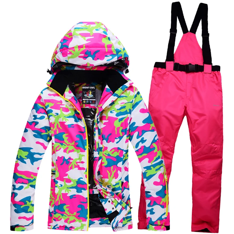Лыжный костюм снежной совы высококачественный Южно корейский зимний для