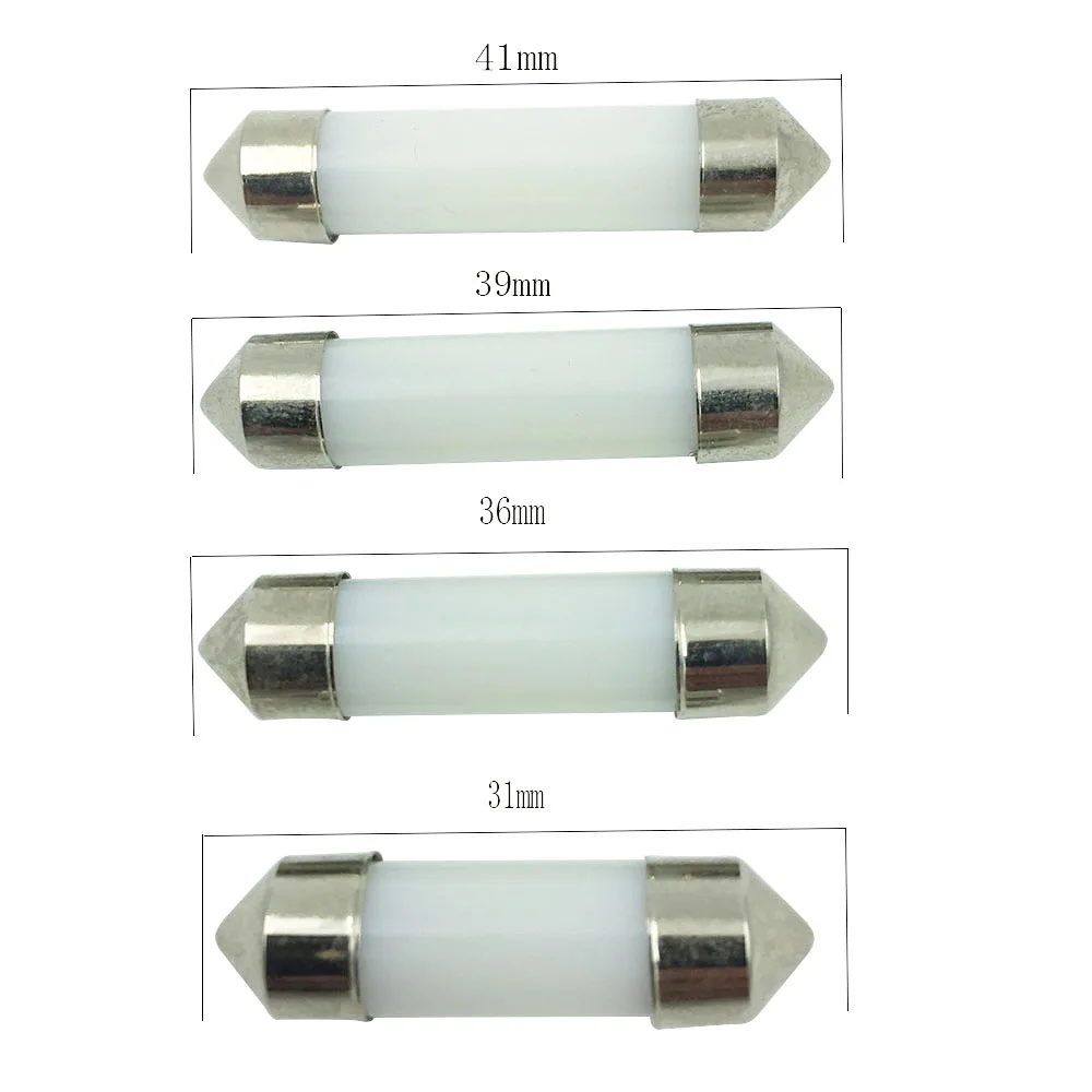 

YSY 100x C5W led Bulb Festoon 31mm 36mm 39mm 41mm SMD COB Car interior lighting 40MA car Lights 12V 6000K White Lamp for Auto