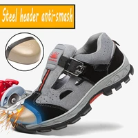 cool labor shoes sandals mens summer light breathable deodorant steel casual anti smash anti slip women work safety shoes 45 46