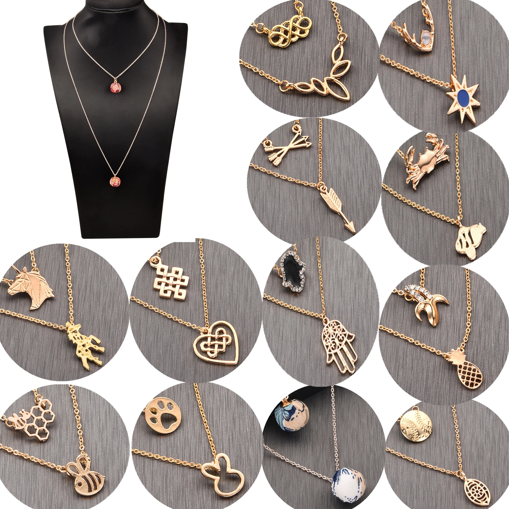 QIAMNI сексуальный кролик стрела Единорог пчелиный Краб ожерелье с подвеской в виде