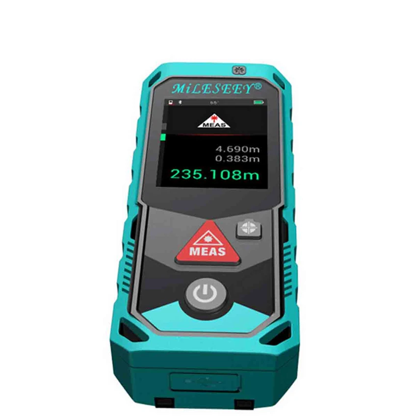Mileseey P7 80 м 100 м 150 м 200 м Bluetooth лазерный дальномер с поворотным сенсорным экраном перезаряжаемый лазерный измеритель с камерой