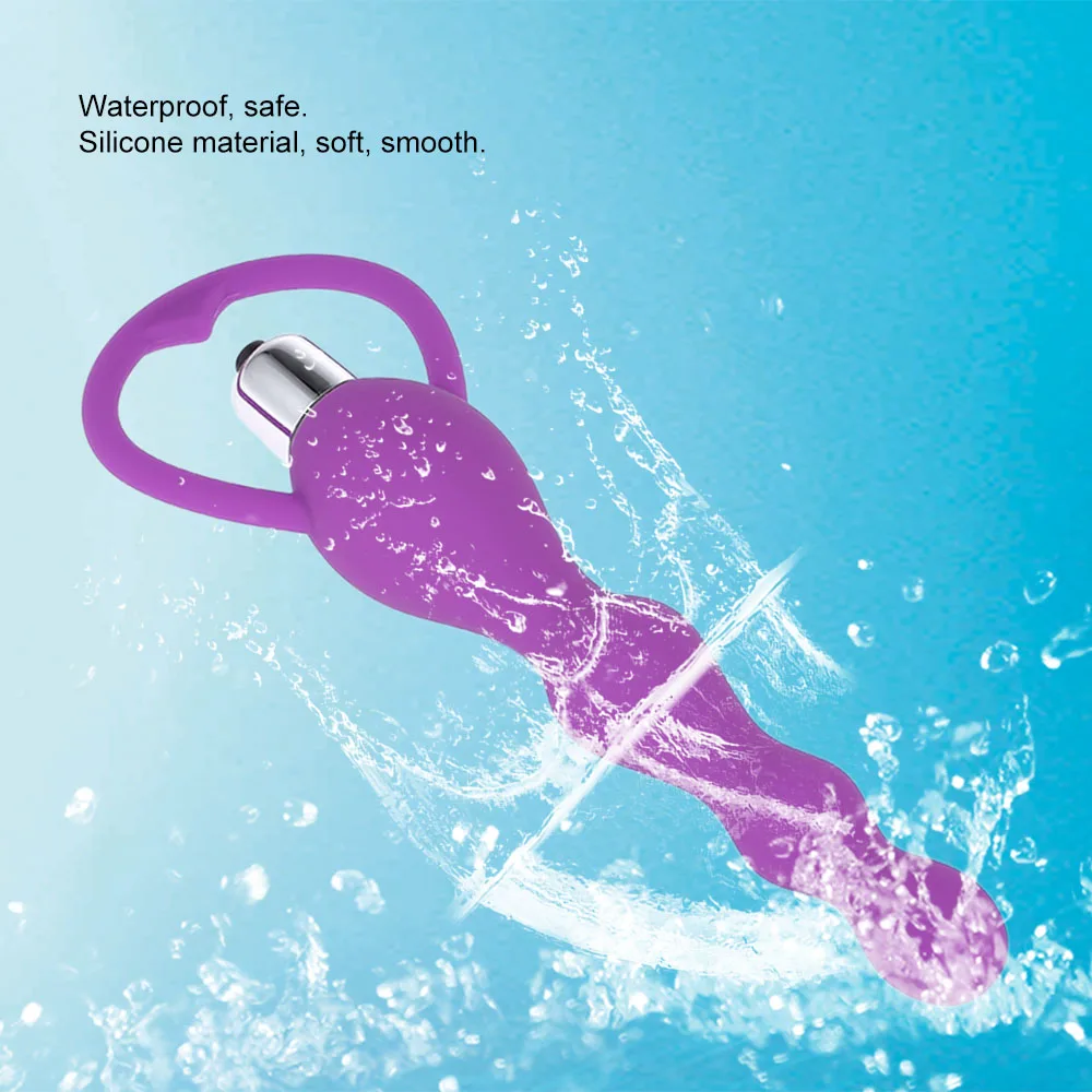 Анальный вибратор секс игрушка водонепроницаемый силиконовый Анальная пробка