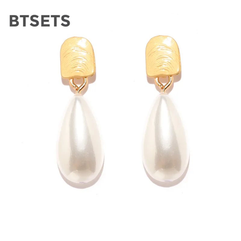 Женские серьги подвески с жемчугом Boho геометрическим узором для свадьбы