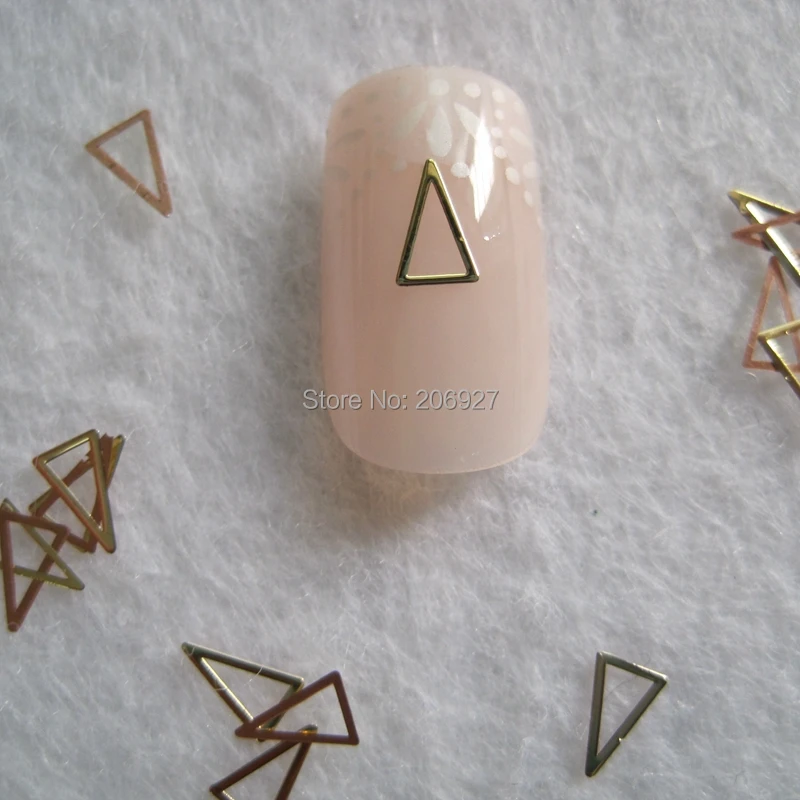 100 шт. длинные Треугольные металлические наклейки для дизайна ногтей | Красота и