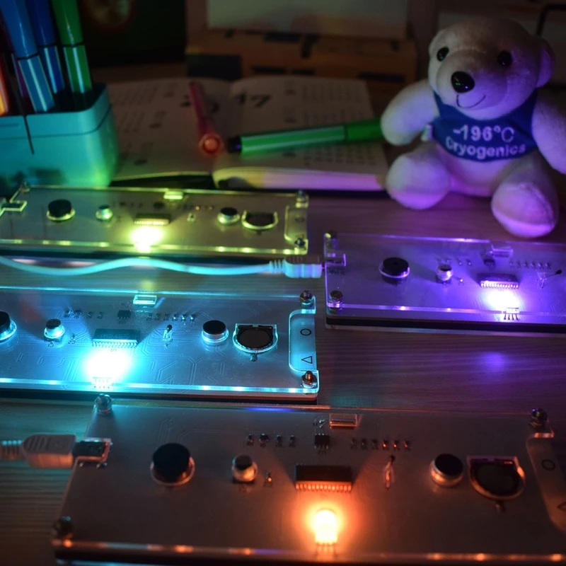 DIY большой экран 6 цифр Двухцветные светодиодные часы набор сенсорного