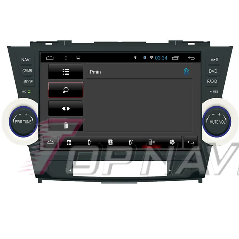 Topnavi 10 1 &quot1024*600 четырехъядерный Android 7 Автомобильный GPS навигатор для Toyota Highlander 2014