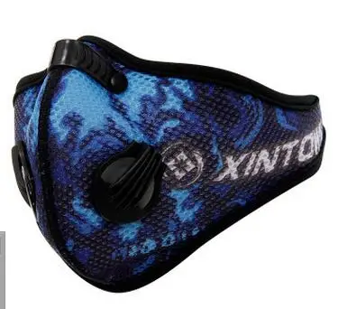 Q331 blue Q331 XINTOWN мужские спортивные велосипедные дышащие угольные фильтры маска для лица велосипедная Пылезащитная смога полумаска для лица из неопрена PM2.5 - Цвет: Q331 blue