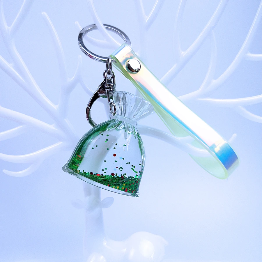 Новый блестящий кошелек жидкий акриловый брелок Звездный подвеска для пары