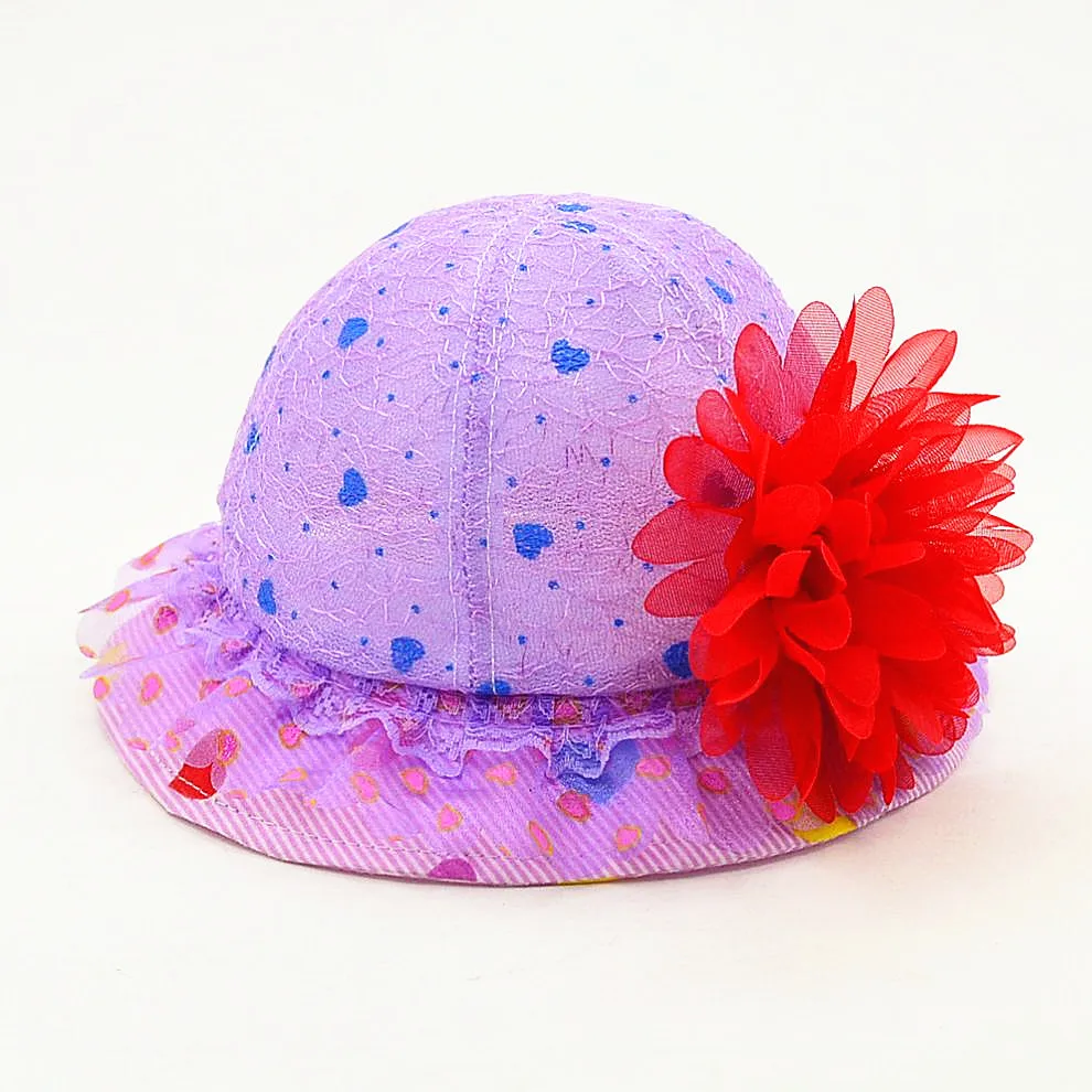 Девушки шляпа моды ведро шляпы симпатичные сетки вс cap большой цветочный
