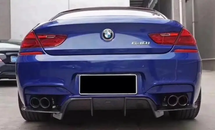 Карбоновый задний бампер для губ Автомобильный диффузор Подходит BMW F06 F12 F13 M6 M Tech
