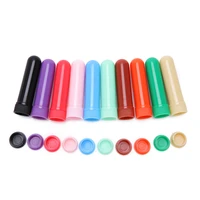 12pcs essential colored plastic blank nasal aromatherapy inhalers tubes sticks nasal container with wicks for oil nose