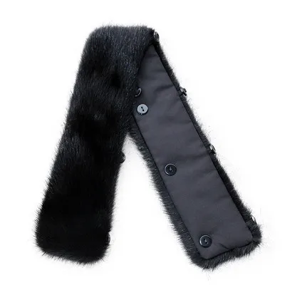 black Stand collar Натуральный норковый меховой воротник шарф для мужчин или женщин аксессуары для одежды черный коричневый норковый меховой воротник - Цвет: black Stand collar