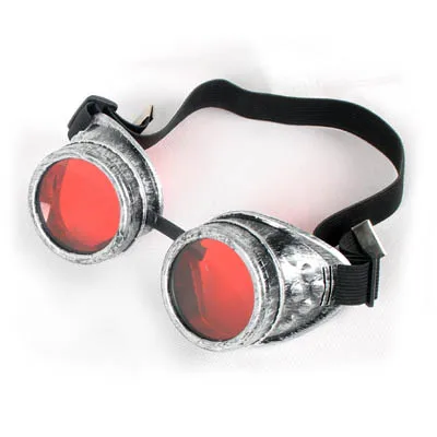 Red Lens Silver LELINTA защитные очки в стиле стимпанк сварки Косплэй Готический очки jahrgang vitoriano Стиль панк ретро унисекс в готическом стиле - Цвет линз: Red Lens Silver