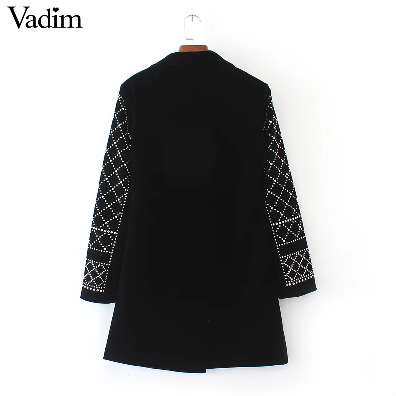 Облегающий Блейзер ZC071 с геометрическим узором стразами и длинным рукавом|blazer