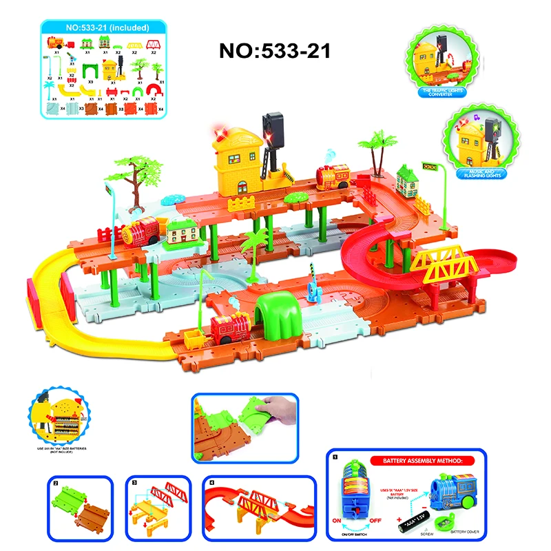 Magical DIY racing track set Big Size High Quality Cheap race accessories with light and music gift for children boy girls |