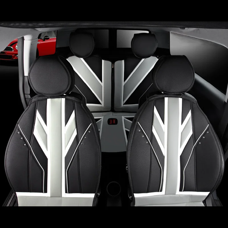 Роскошные 3D Ice Slik ПВХ кожаные чехлы для сидений автомобиля Защита для Mini Cooper One JCW F56 F55 F60 R55 R56 R60 земляк автомобильный стиль