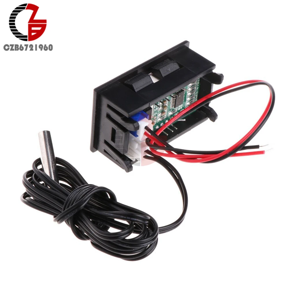 

5V 12V 0.56" LED Digital Thermometer Car Indoor Outdoor Incubator Acquarium Temperature Sensor Meter Weather Station Monitor