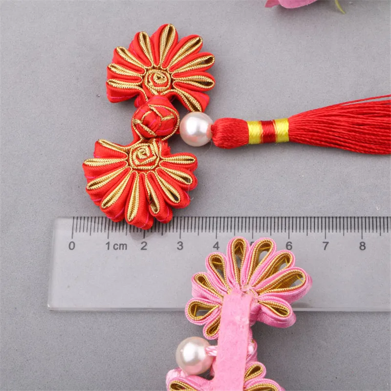 diy children's gril hair accessories handmade girls Hanfu head flower hairpin clothing ornament headwear garment button sticker |
