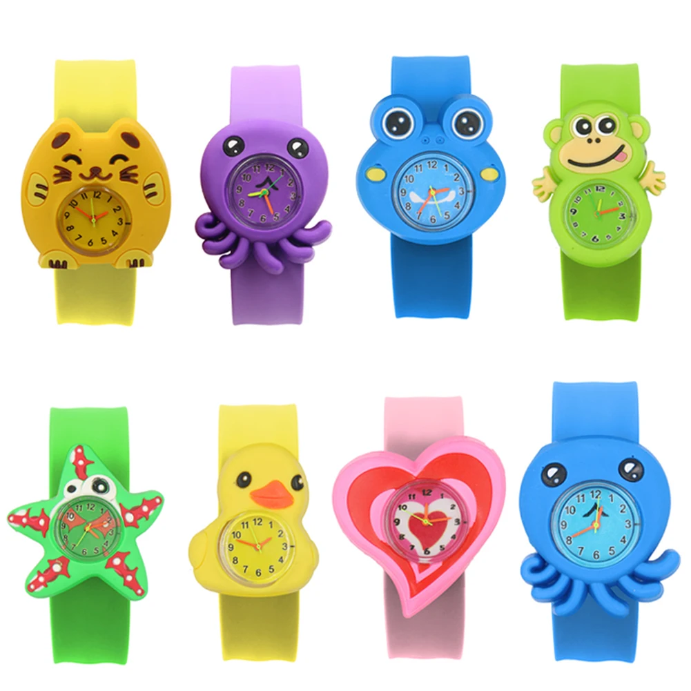 Наручные игрушки Patted Table интересные многоцветные детские часы 3D Annimals прочный
