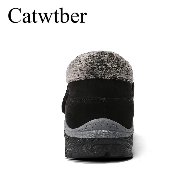 Catwtber замши Мужские Ботинки Зимняя мужская обувь ботильоны Для мужчин зимние