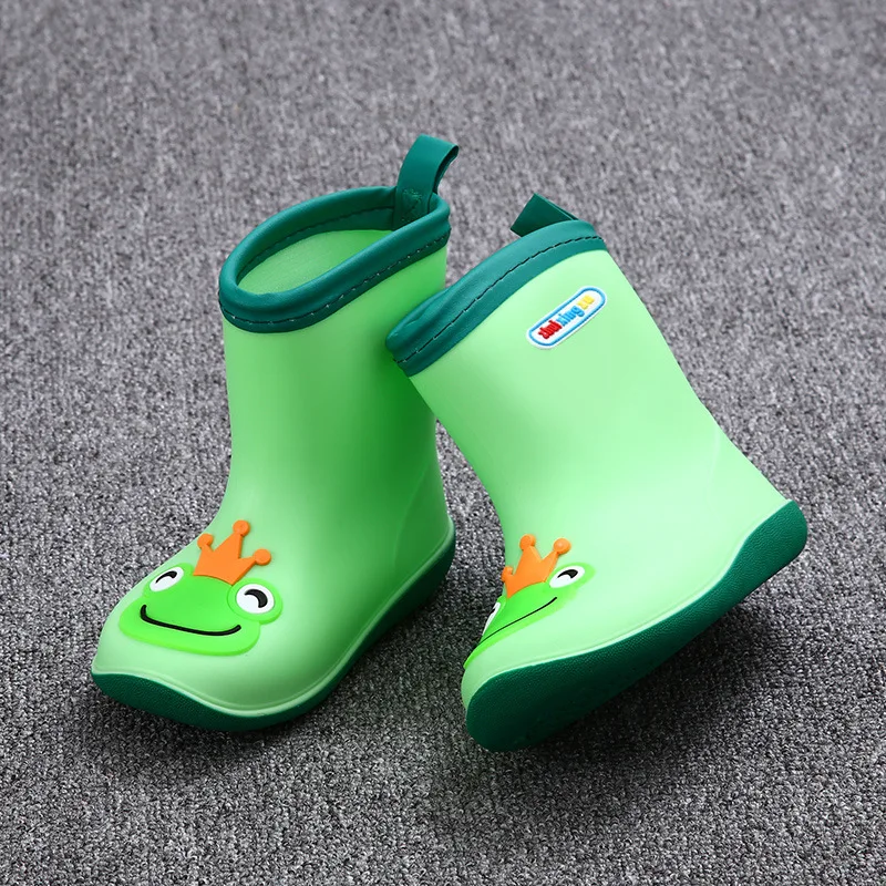 

ALL Seasons Kids Rain Boots Animal Prints children Rain Boots Waterproof Non-slip Rubber Baby Water Shoes Children Rainboots