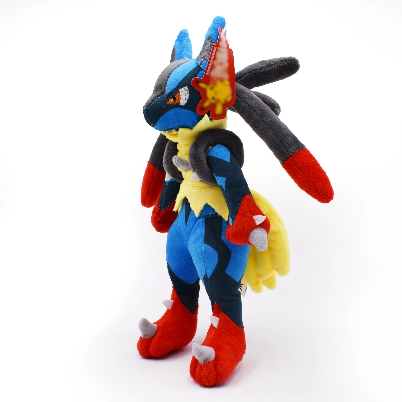28 см Мега Lucario XY плюшевые игрушки мягкие набивные из аниме куклы высокого качества детские игрушки Рождественский подарок для детей