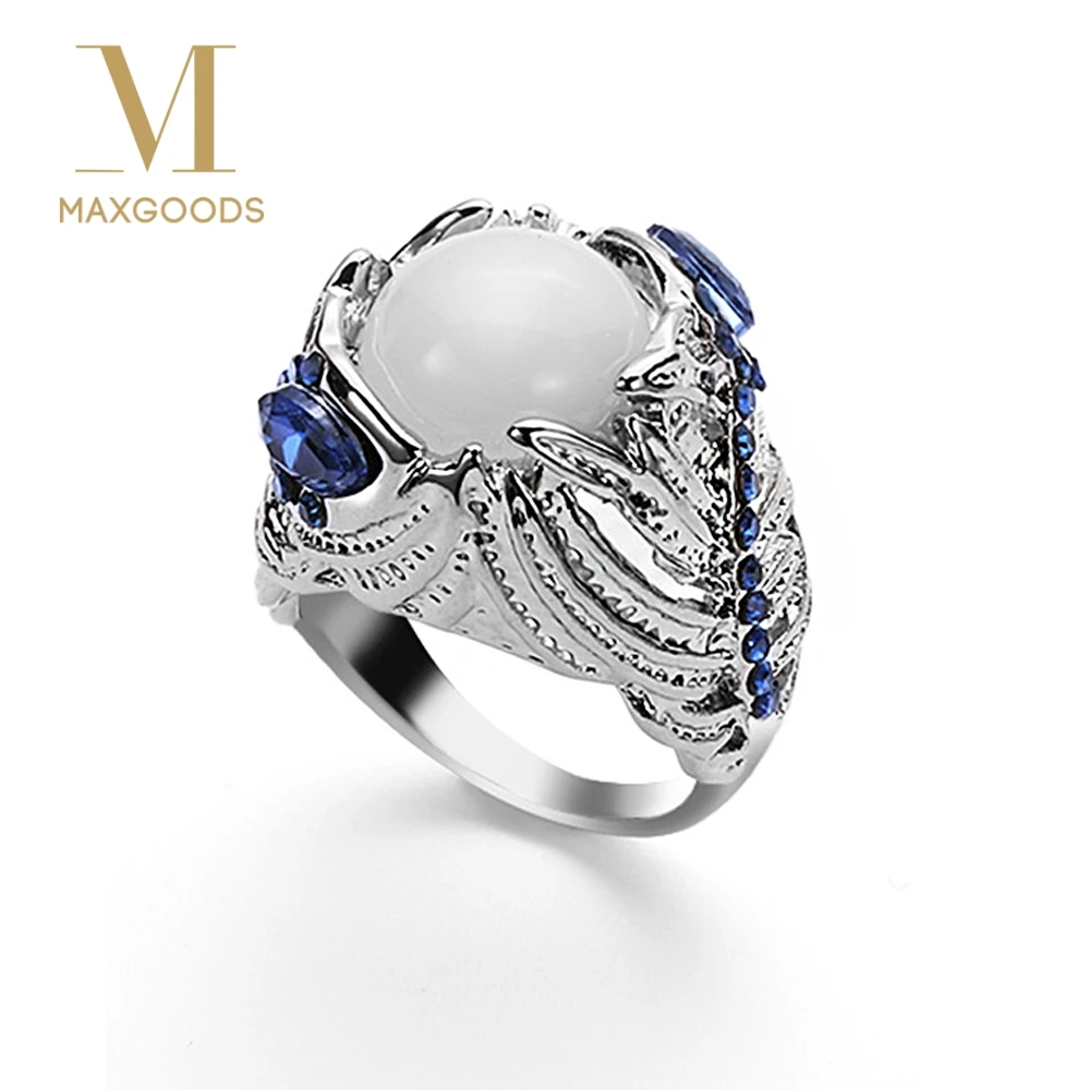 1 шт. модное женское элегантное кольцо невесты с лунным камнем для свадебной