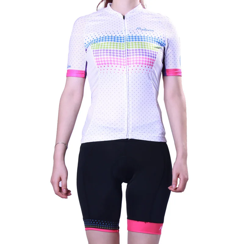 2018 женские летние комплекты для велоспорта со снежинками с коротким рукавом